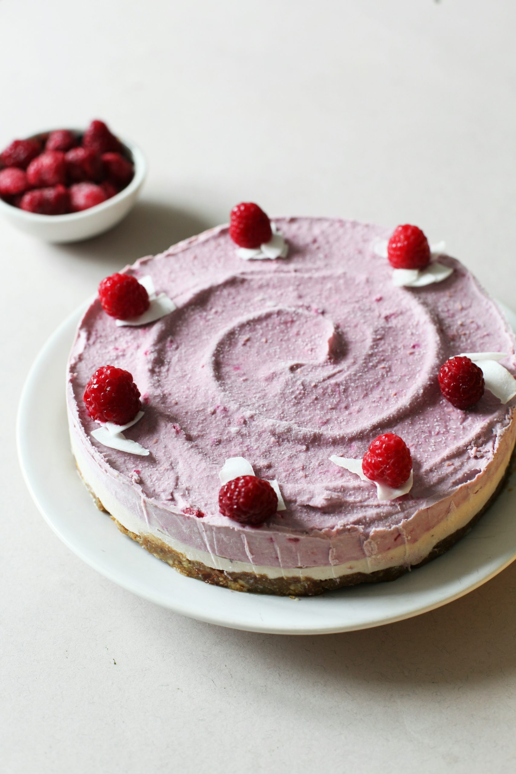 Raw Vegan Raspberry and Vanilla Cheesecake | culinary postcards